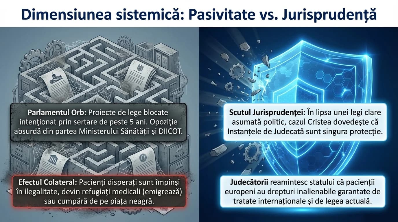 Dimensiunea sistemică: pasivitate parlamentară vs. jurisprudență