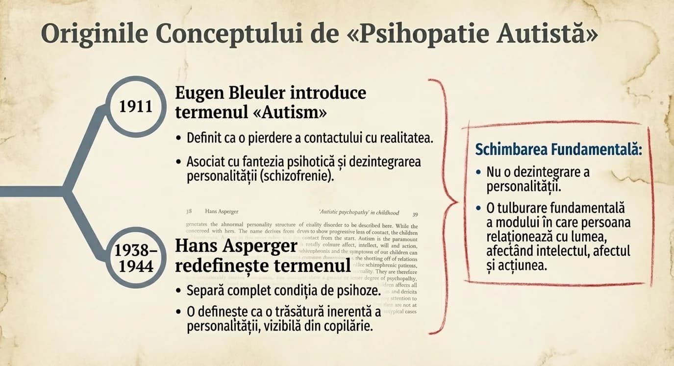 Originile Conceptului de Psihopatie Autista — Bleuler 1911 vs Asperger 1938-1944