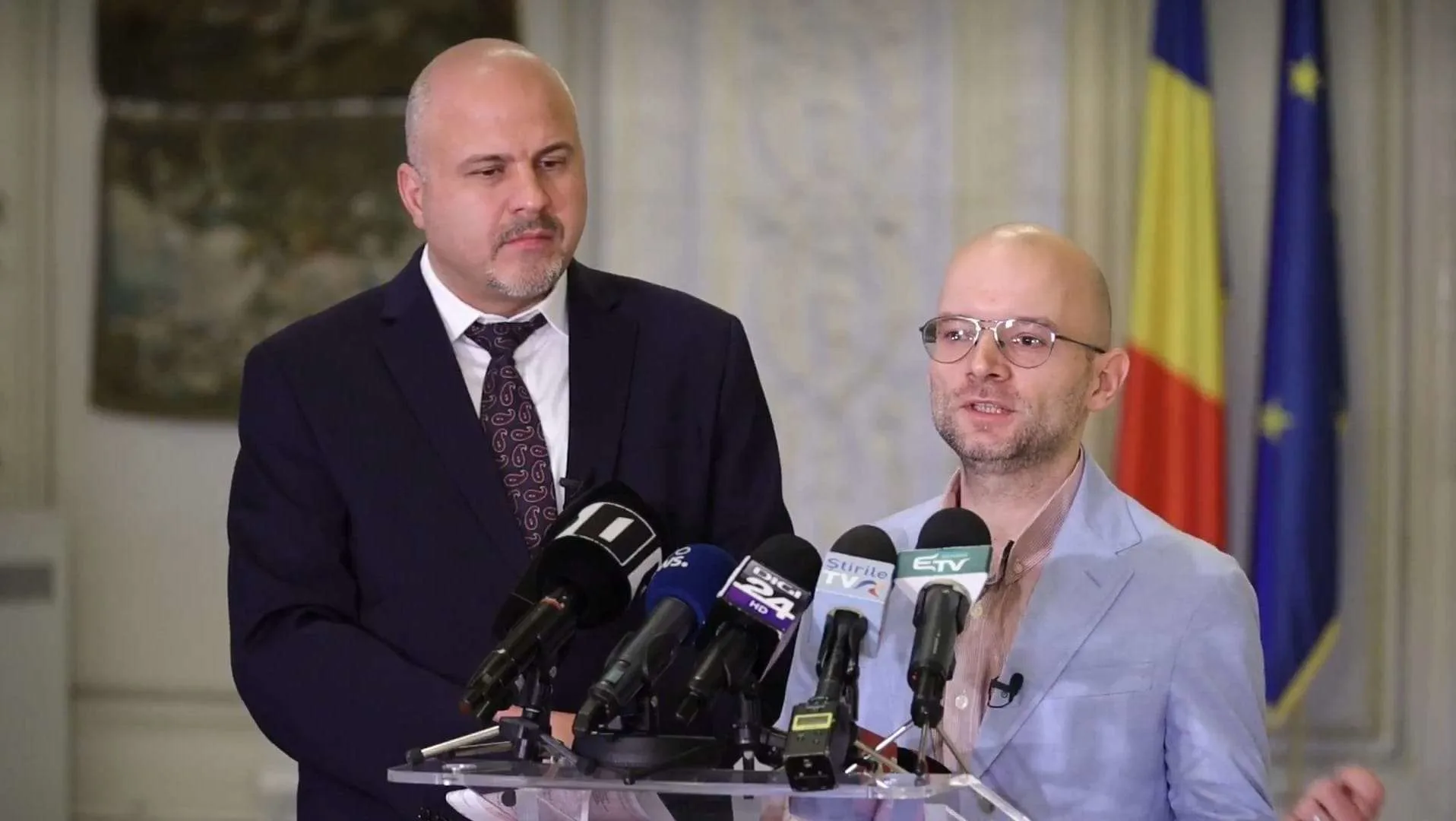 Press conference — Romanian Parliament, Emanuel Ungureanu and Giancarlo Cristea, March 2023