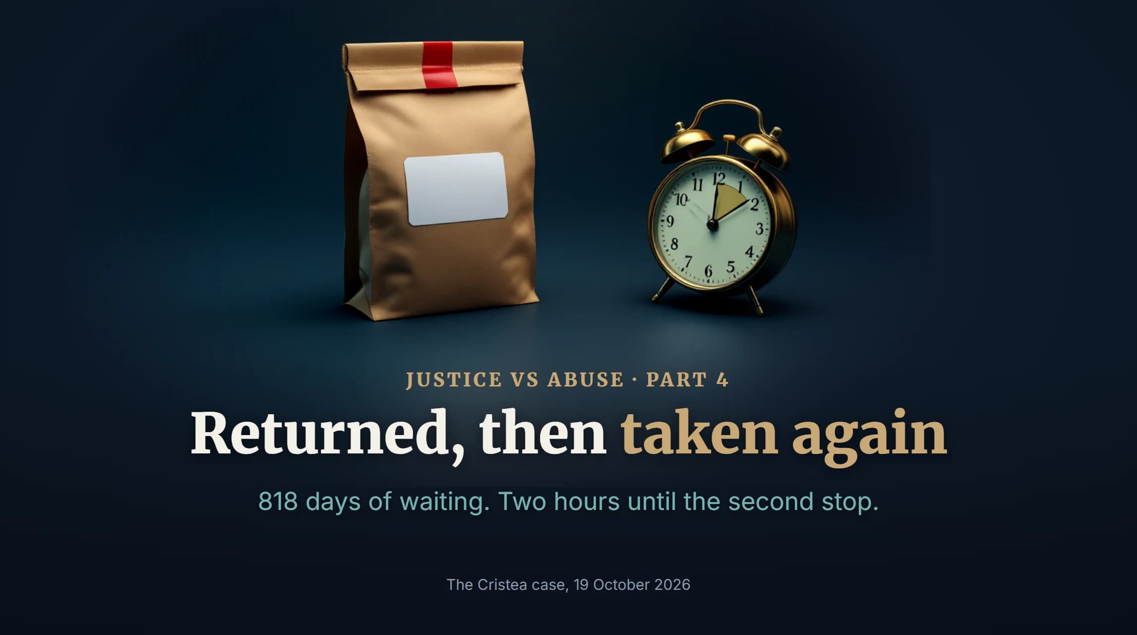 Justice vs Abuse — Part 4: Returned, Then Taken Again