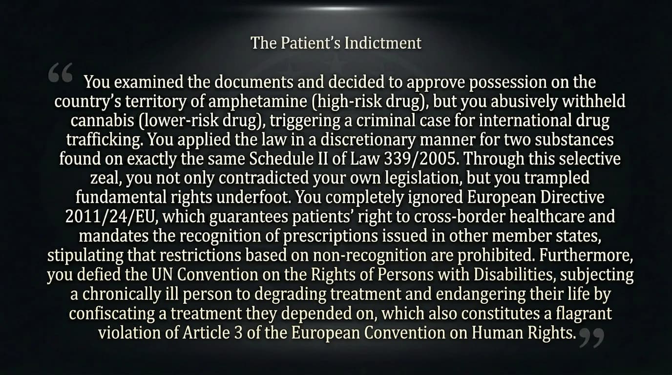 The patient's indictment: from accused to defendant — and on to national precedent