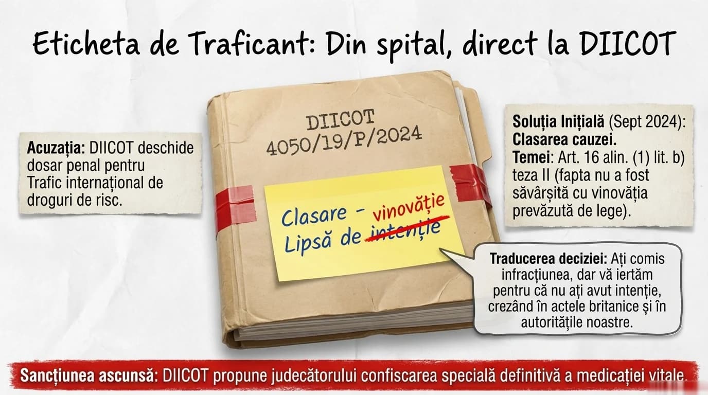 Eticheta de traficant: dosarul DIICOT 4050/19/P/2024 — clasarea care ascundea confiscarea definitivă