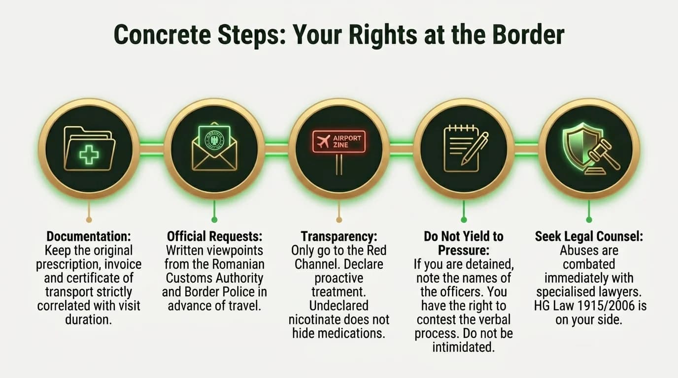 Border steps: the concrete procedure when declaring controlled medication
