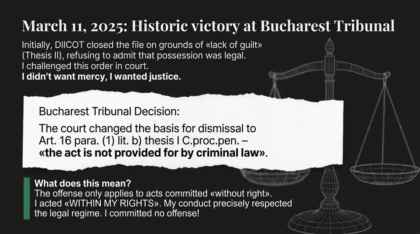 Victory 1 — Bucharest Tribunal, March 11 2025
