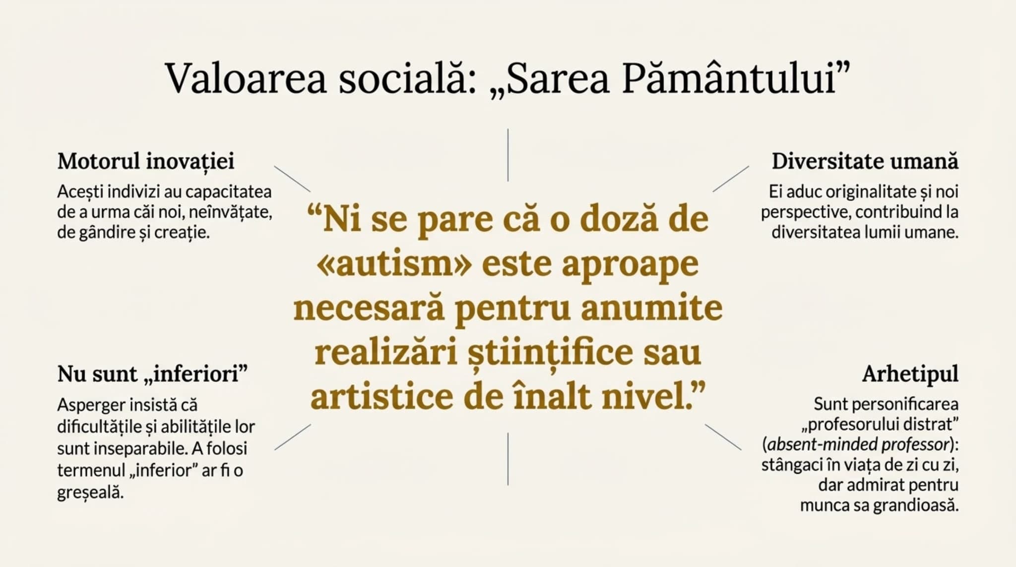 Valoarea socială: Sarea Pământului — inovație, diversitate, arhetipul profesorului distrat