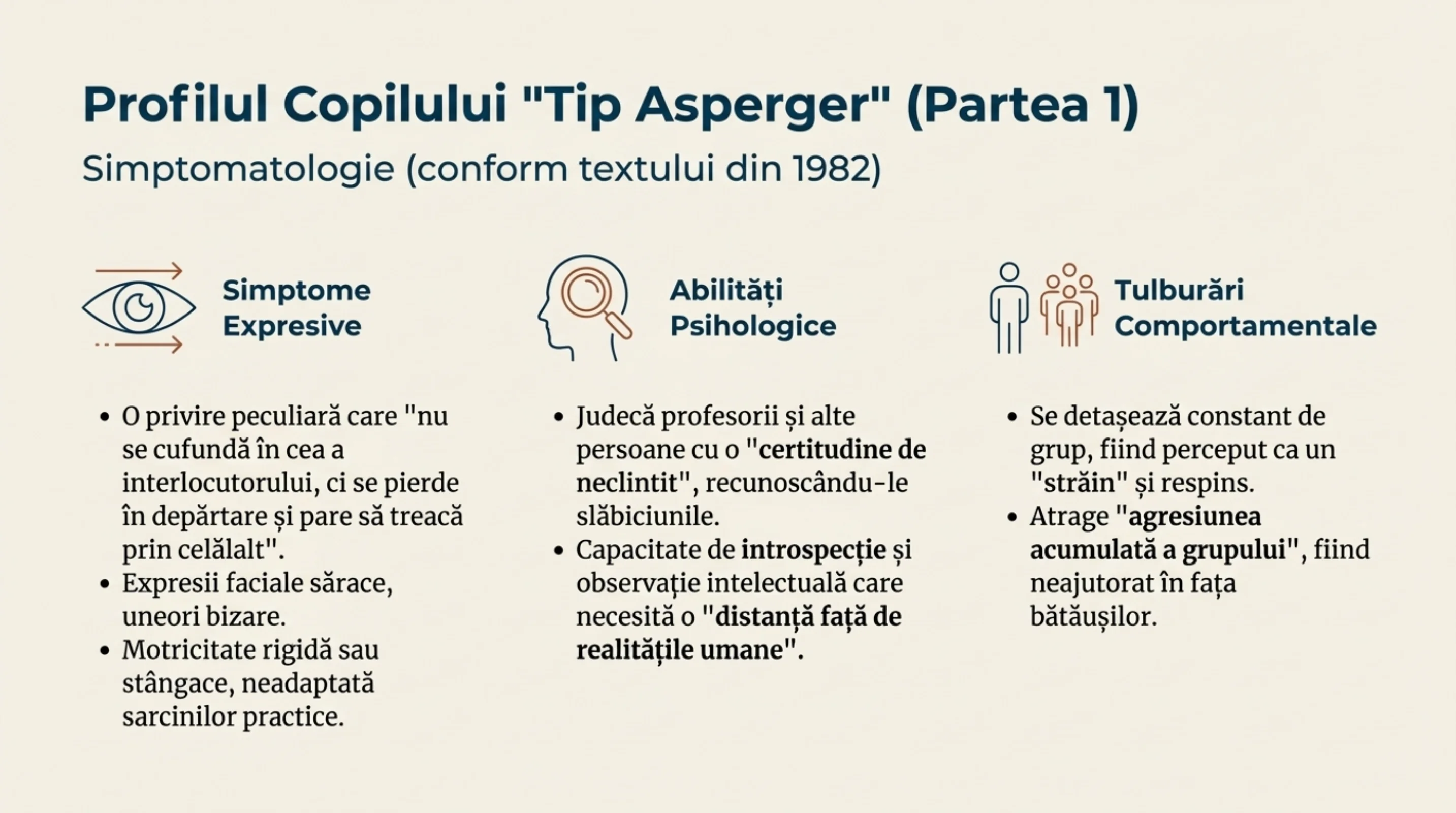 Profilul Copilului Tip Asperger (Partea 1) — expresivitate, abilități psihologice, comportament