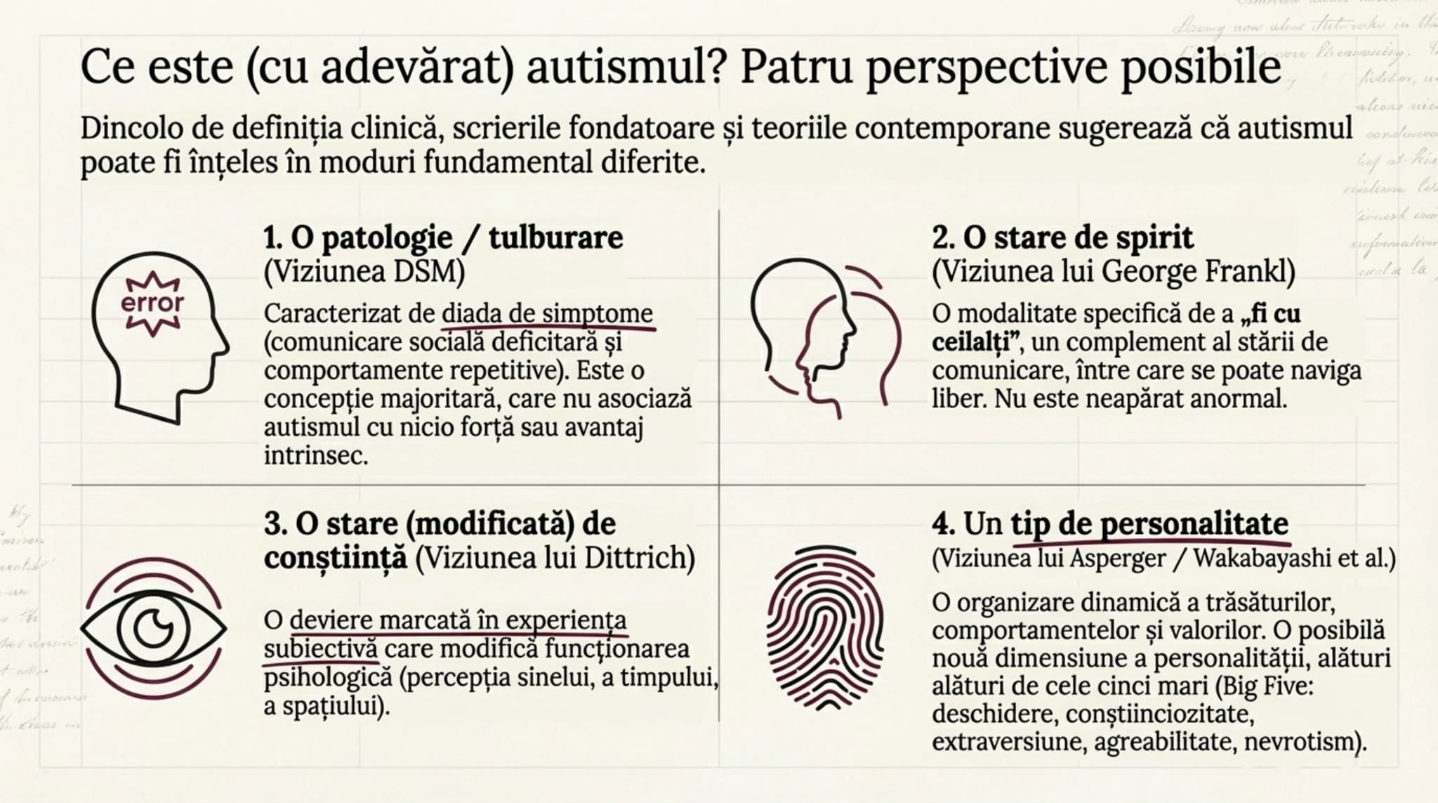 Ce este (cu adevărat) autismul? 4 perspective — patologie, mentalitate, conștiință, personalitate