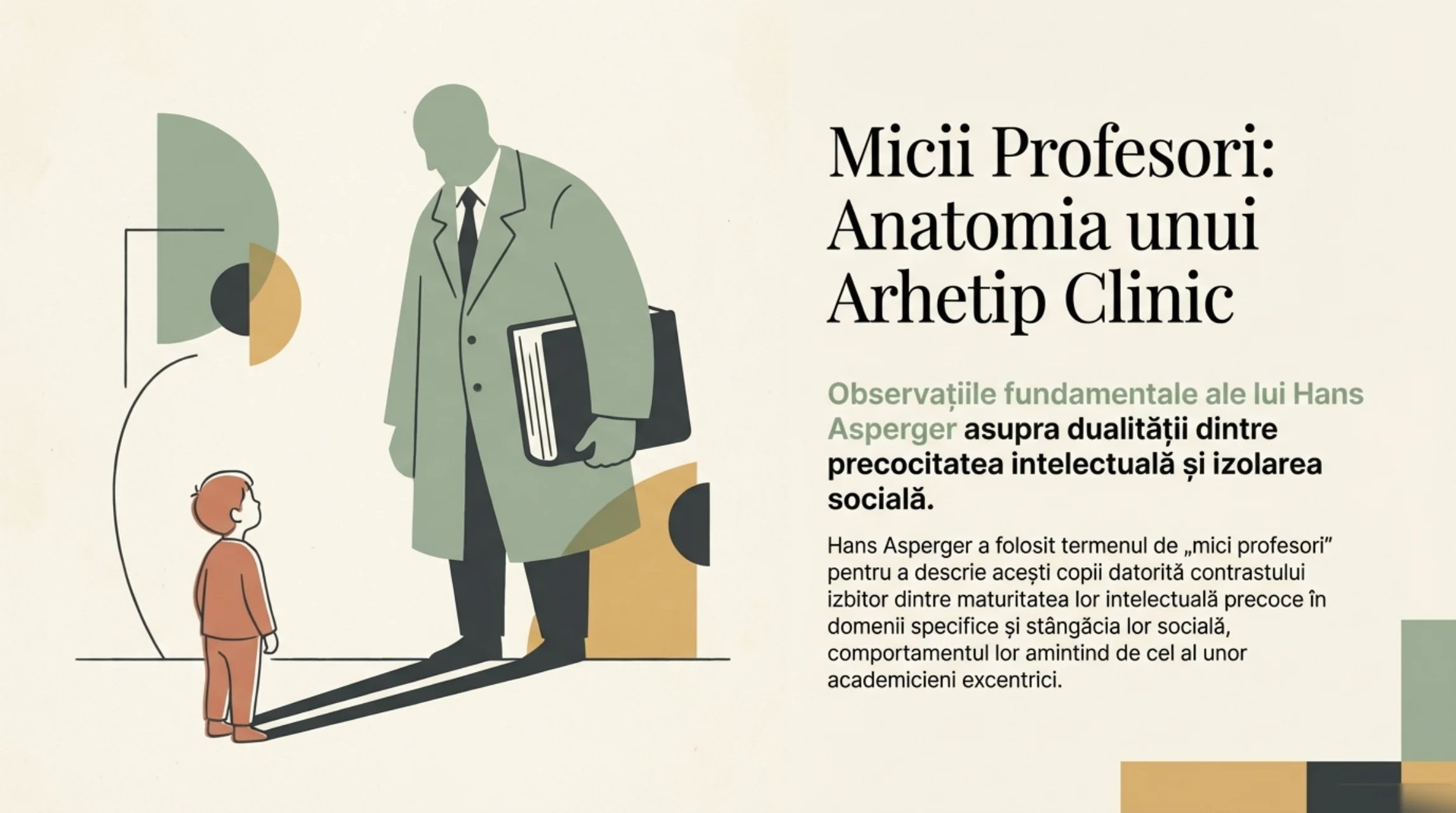 Micii Profesori: Anatomia unui Arhetip Clinic — copil cu umbra de profesor