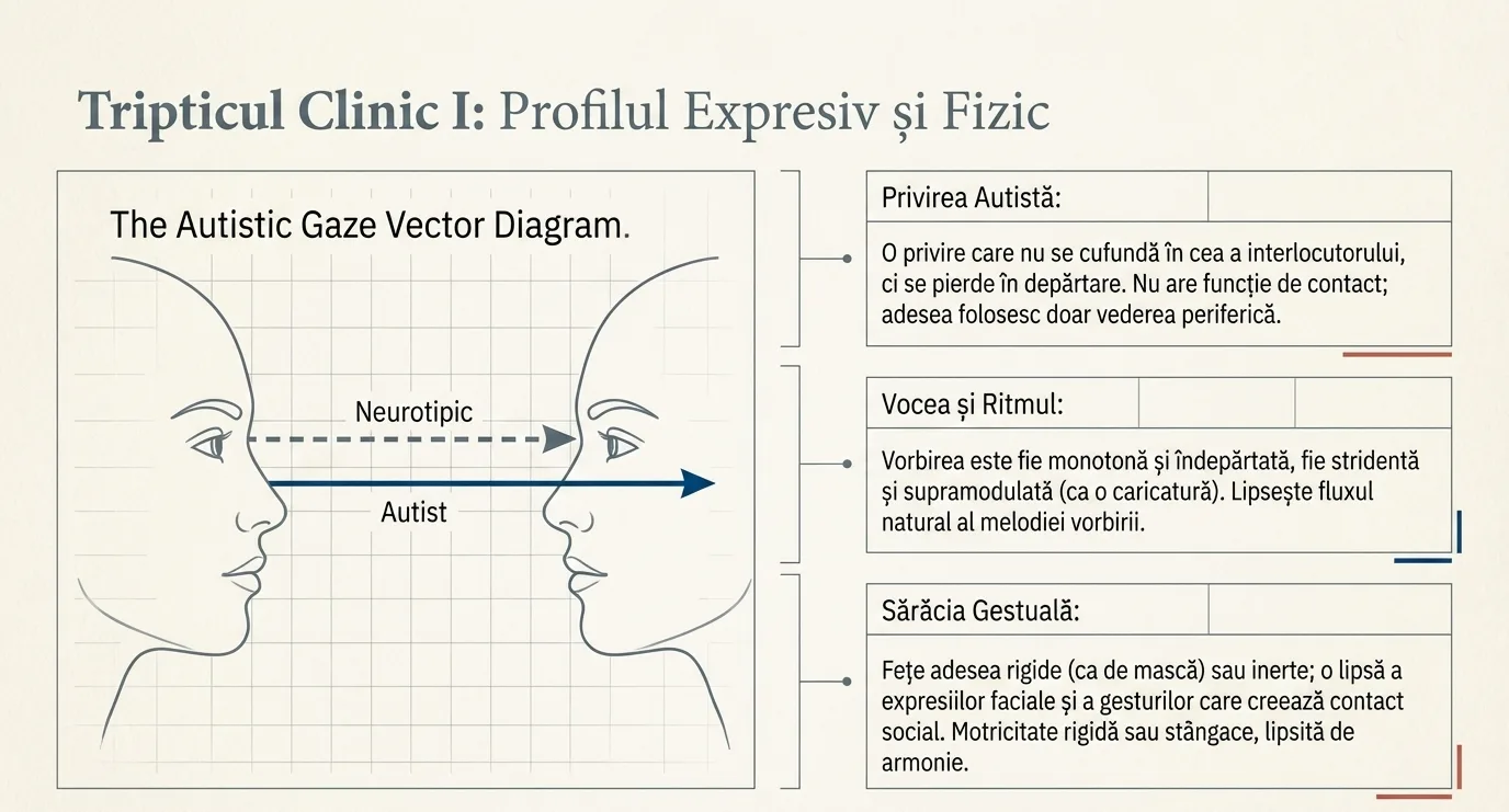 Contactul vizual in autism: privirea care trece prin celalalt — nu absenta, ci orientata altfel