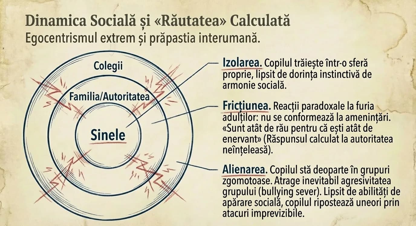 Dinamica Sociala si Rautatea Calculata — egocentrism extrem, izolare, frictiune, alienare
