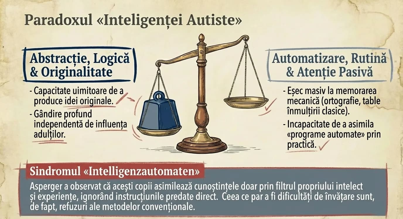 Paradoxul Inteligentei Autiste — abstractie si originalitate vs automatizare si rutina